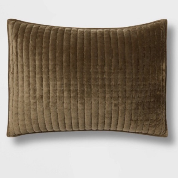 Threshold Bedding Nwot Dark Green Threshold Velvet Solid Quilt Sham Poshmark